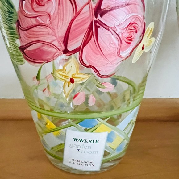 TRACEY PORTER for Waverly Pair of "Garden Room" Hand Painted Vases EUC - Picture 8 of 8